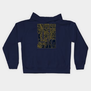 Trujillo, Peru City Map Typography - Gold Art Deco Kids Hoodie